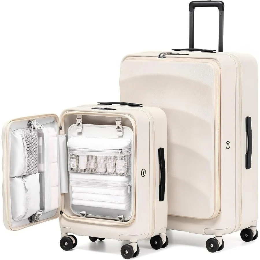 Expandable Hard Shell Luggage Set - Juego de Maletas Expandibles con Apertura