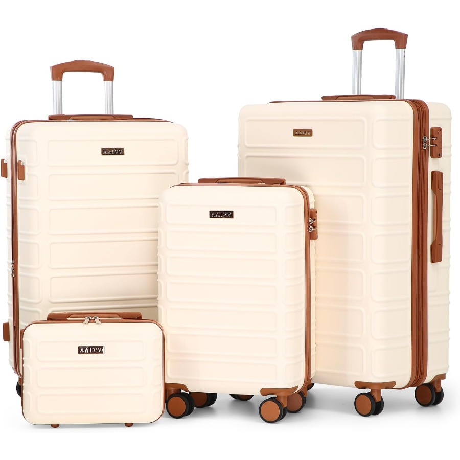 Expandable Hard Shell Luggage Set - Juego de 4 Maletas de Viaje