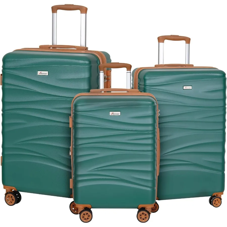 Expandable Hard Shell Luggage Set - Juego de 3 maletas rígidas con