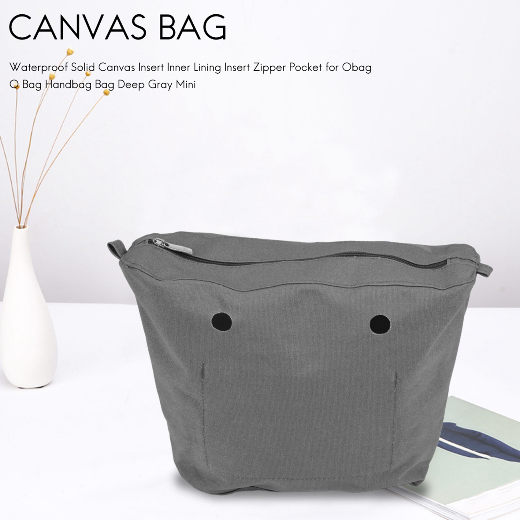 Handbags - ABQR-inserto de lona sólida impermeable, forro