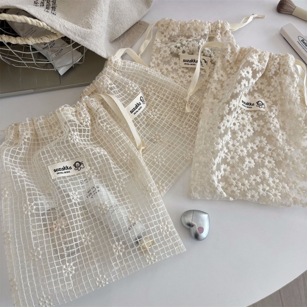 Cosmetic Bags - Bolsa de Maquillaje de Malla con