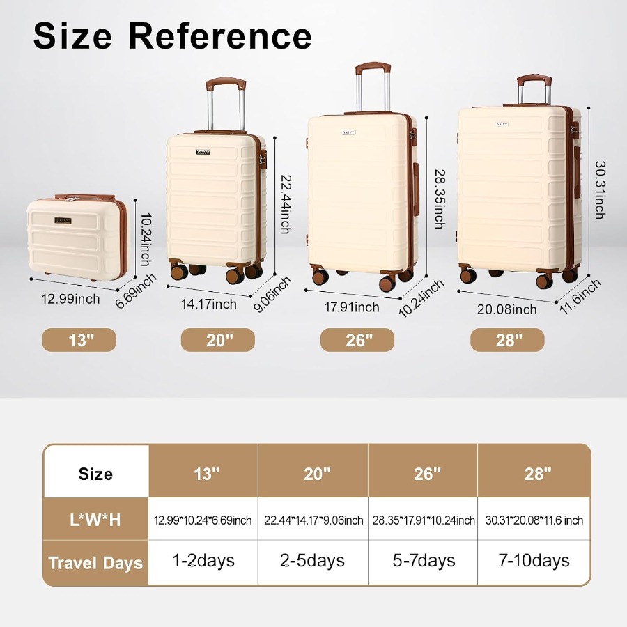 Juego de 4 Maletas de Viaje Ex - Expandable Hard Shell Luggage Set reseña y precio
