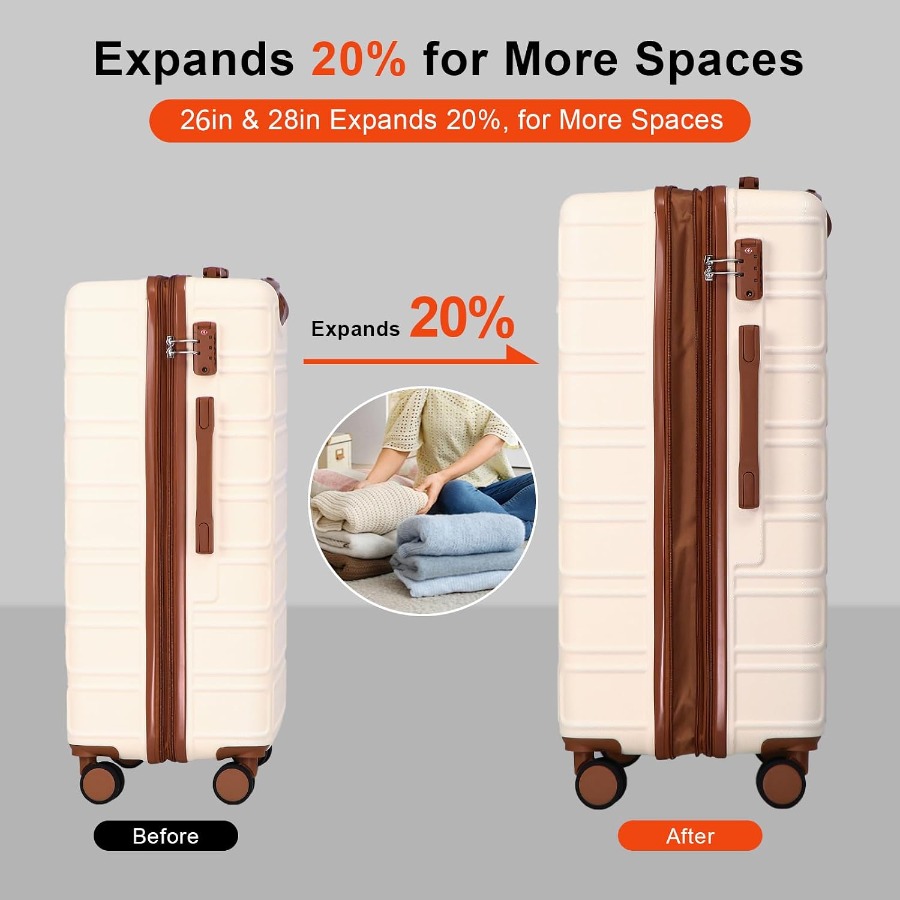 Juego de 4 Maletas de Viaje Ex - Expandable Hard Shell Luggage Set reseña y precio