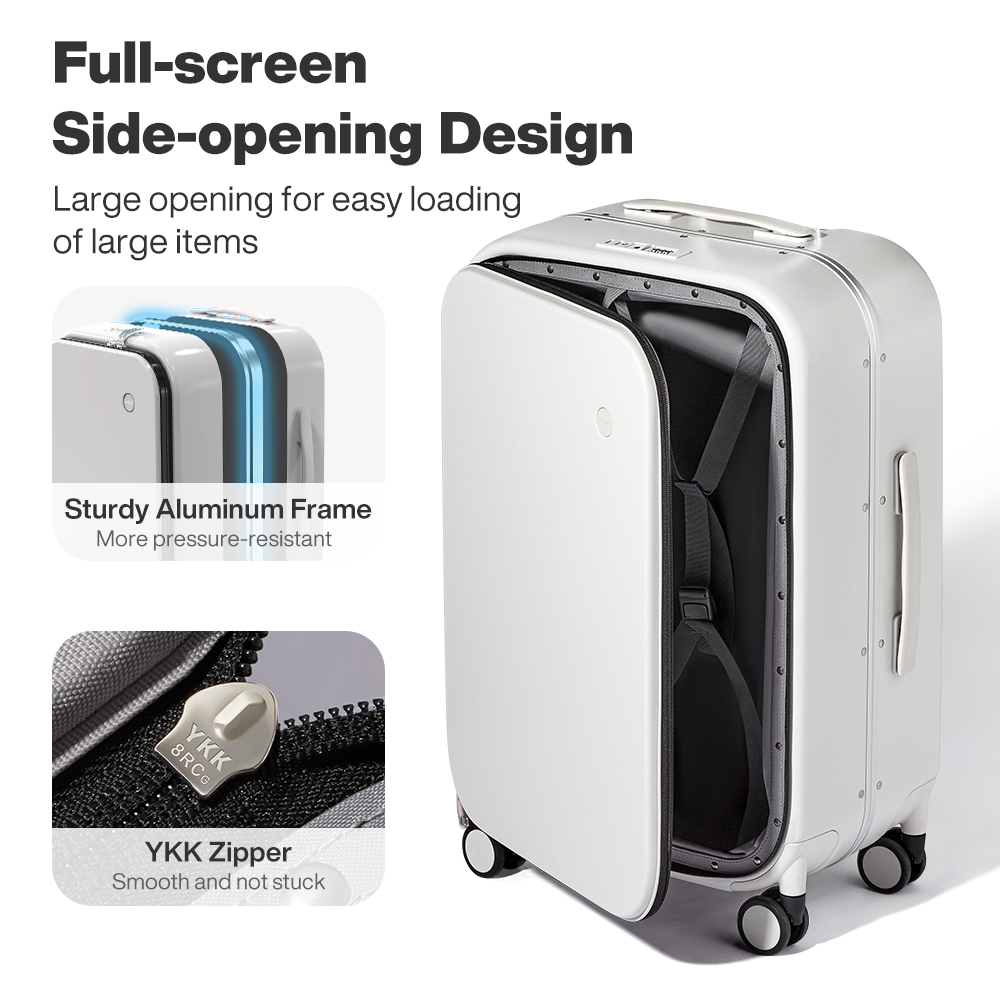 Mixi nueva maleta con marco de - Aluminum Frame Carry On Luggage reseña y precio