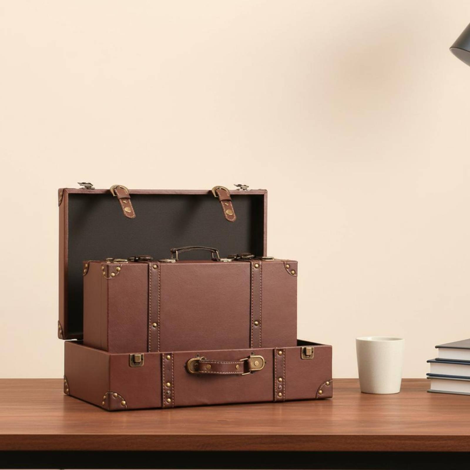 Maleta Vintage Rígida con Rema - Retro Vintage Trunk Suitcase reseña y precio
