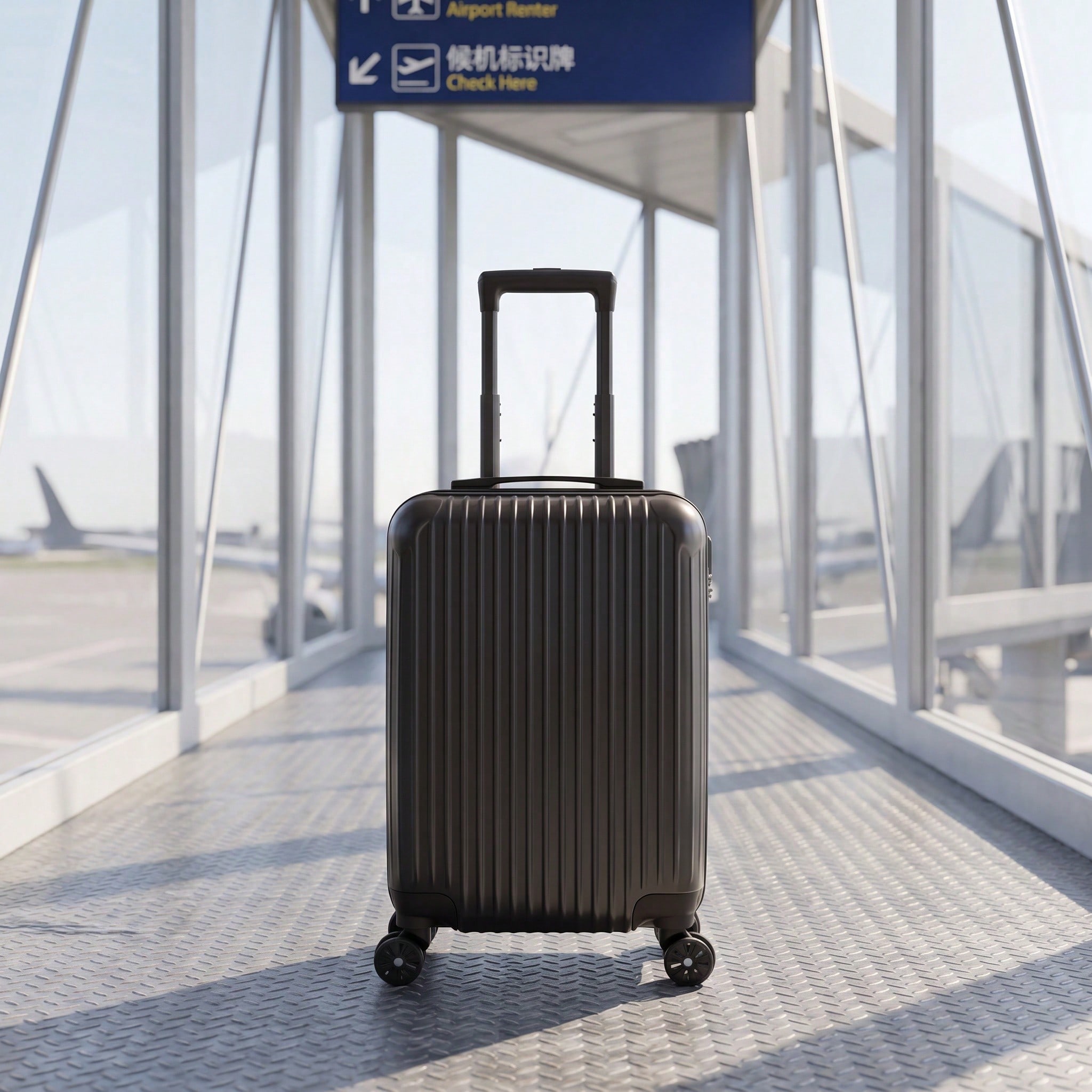 Maleta de viaje con carcasa rí - Spinner Wheel Rolling Suitcase 20 Inch reseña y precio