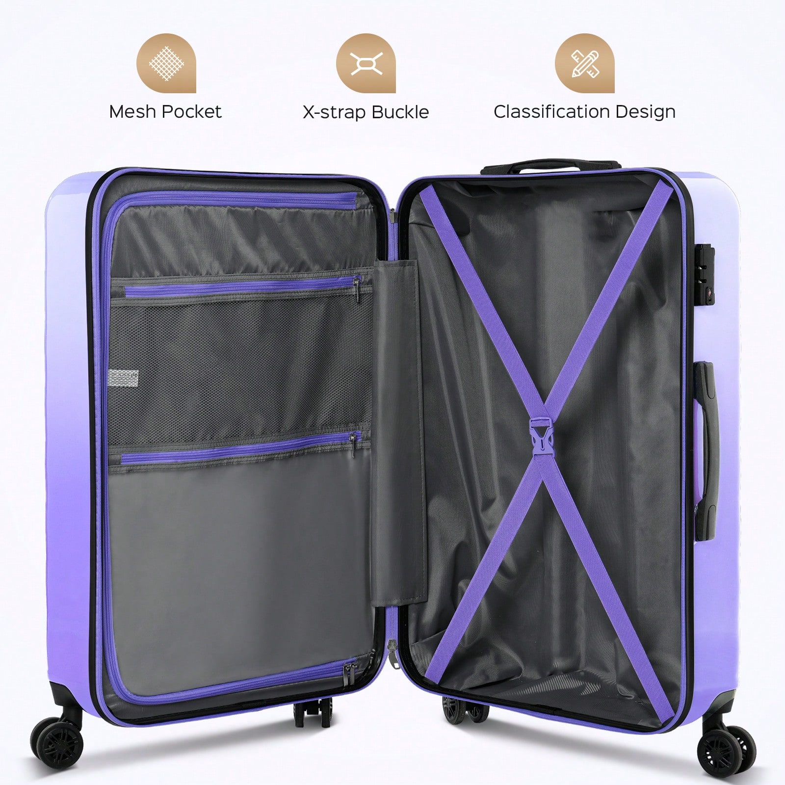 Juego de maletas rígidas de 20 - Spinner Wheel Rolling Suitcase 20 Inch reseña y precio