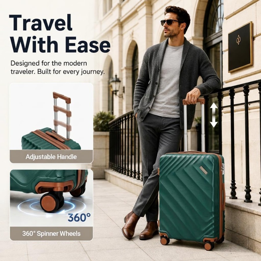 Juego de maletas rígidas expan - Expandable Hard Shell Luggage Set reseña y precio