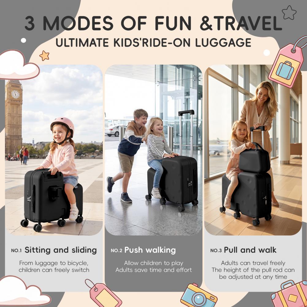 Divertido scooter de 20 pulgad - Kids Ride On Suitcase Scooter reseña y precio