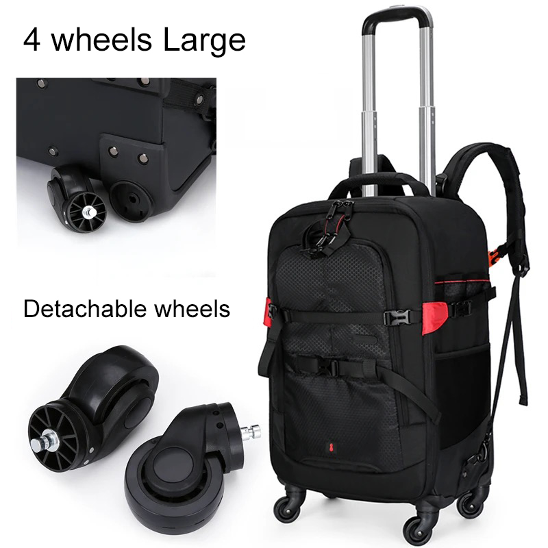 Mochila con Ruedas para Fotogr - Foldable Rolling Luggage Bag reseña y precio